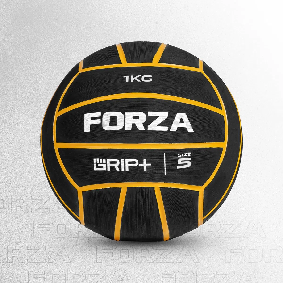FORZA Pelota de waterpolo con peso, para entrenamiento de fuerza y resistencia, goma premium, tecnología Grip+