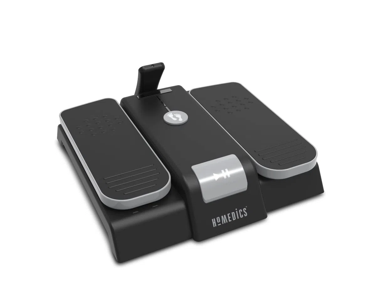 HoMedics Leg Trainer - Entrenador de piernas, promueve la circulación sanguínea y la relajación, movilización suave y movimiento articular con mando a distancia