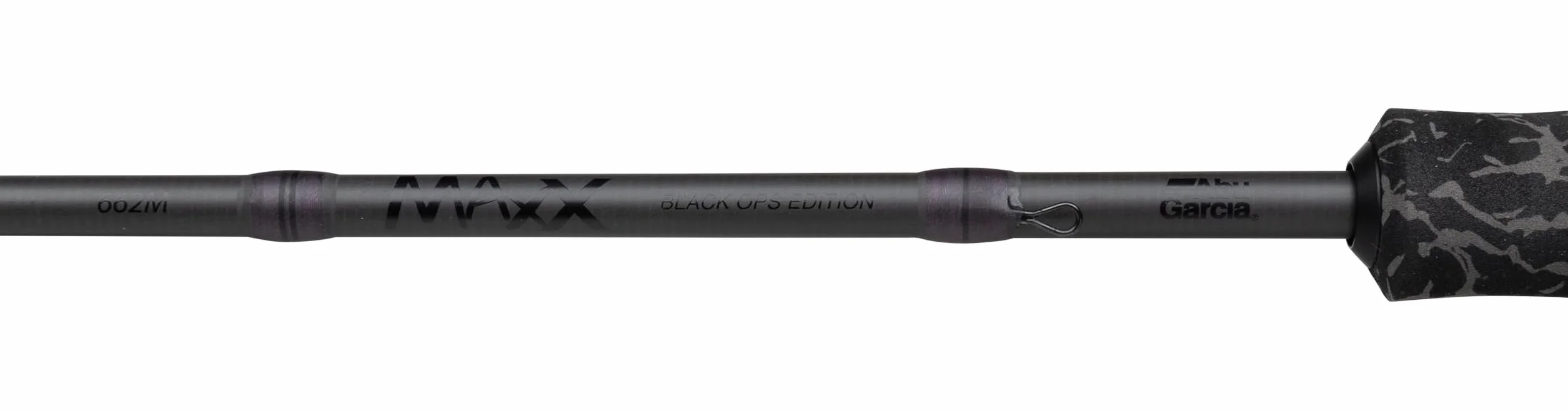 Abu Garcia MAX X Black Ops Combinación de caña y carrete, 1.98 m 10-40g, Set para río, combos de baitcasting para pescadores de depredadores de agua dulce, Lucio perca y lucioperca - Negro
