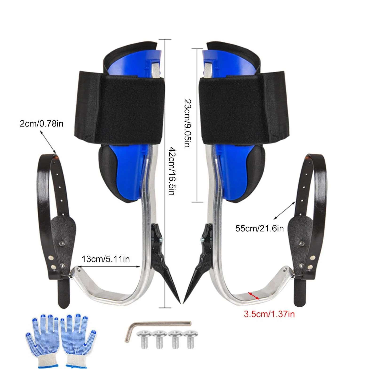 Picos para Trepar Árboles, Kit De Equipo De Escalada, Equipo De Escalada Portátil, Arnés De Árboles Resistente para Podar Y Mantener Árboles De Forma Segura (1 Juego)