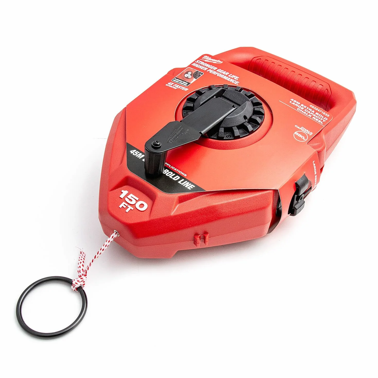 Milwaukee 4932471635 Cuerda de percusión (45 m), Unisex, Rojo, Medium