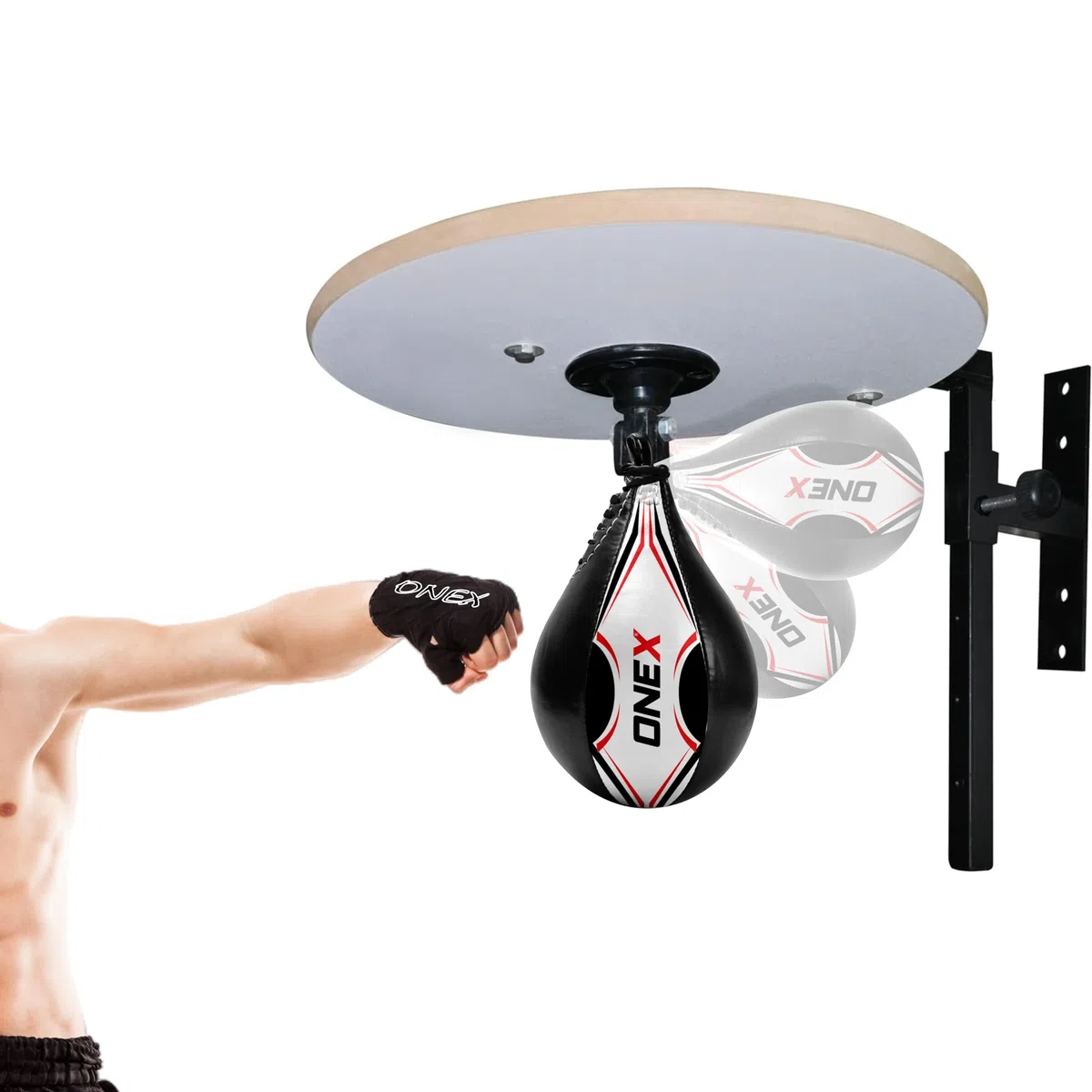 Speed Ball Platform Adjustable Punching Speed Bag Wall Mounted Hanging Speedball Platform Fitness Boxing Training MMA Heavy Duty Wall Mounting Frame