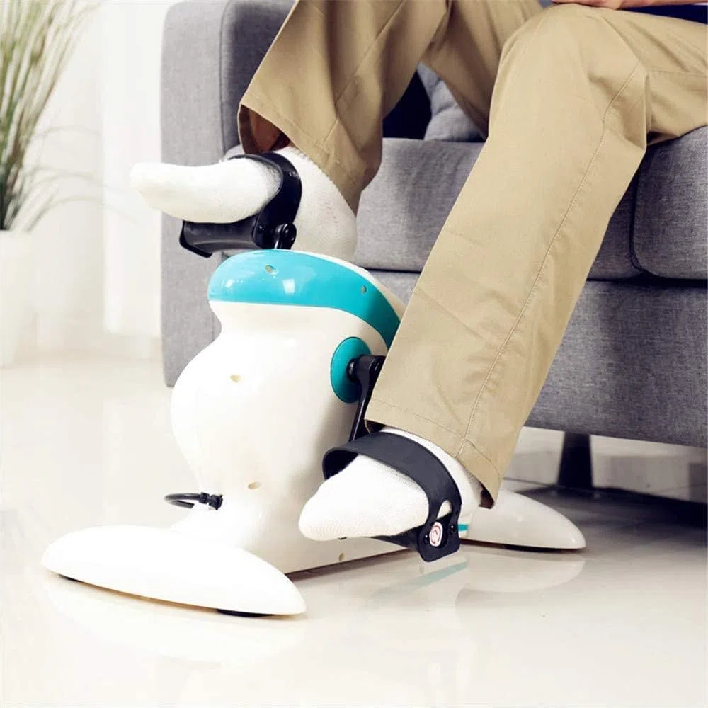 Bicicleta Ejercicio motorizada/Bicicleta discapacitados y discapacitados - Ejercitador Pedal eléctrico Soporte Protector Pierna - Entrenador rehabilitación Personas Mayores
