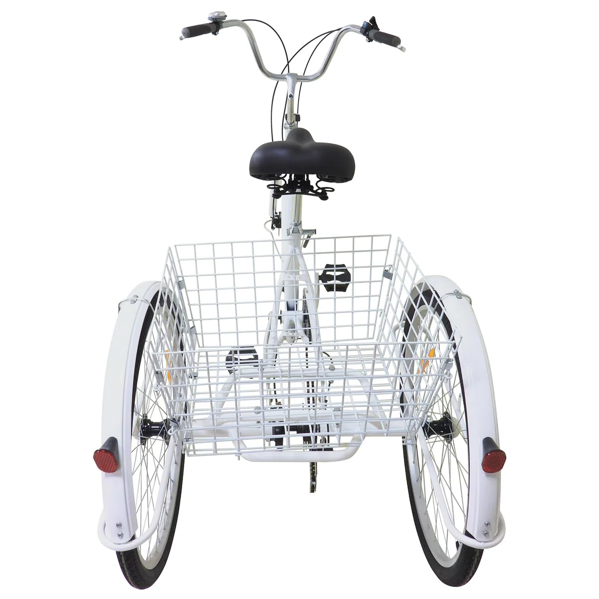 Triciclo de 26 pulgadas para adultos, triciclos para adultos, 6 velocidades, triciclo para adultos, 3 ruedas para personas mayores, triciclo de compras con cesta, bicicleta de compras