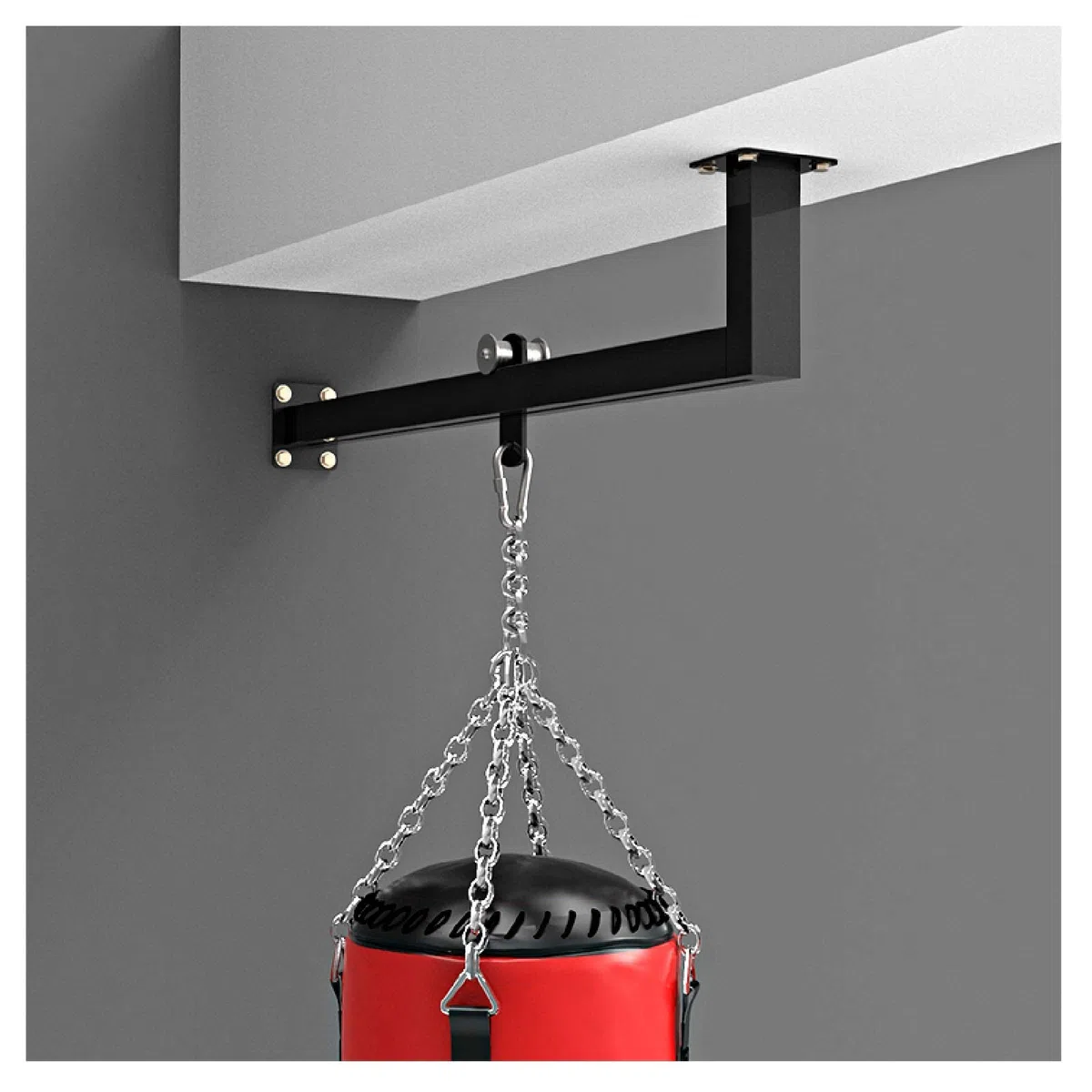 ZHANGQINGXIU Soporte De Saco De Boxeo,Soporte De Bolsa De Arena para Montaje En Pared De Techo, Riel Móvil, Tubería De Acero, Suspensión De Boxeo De Pared