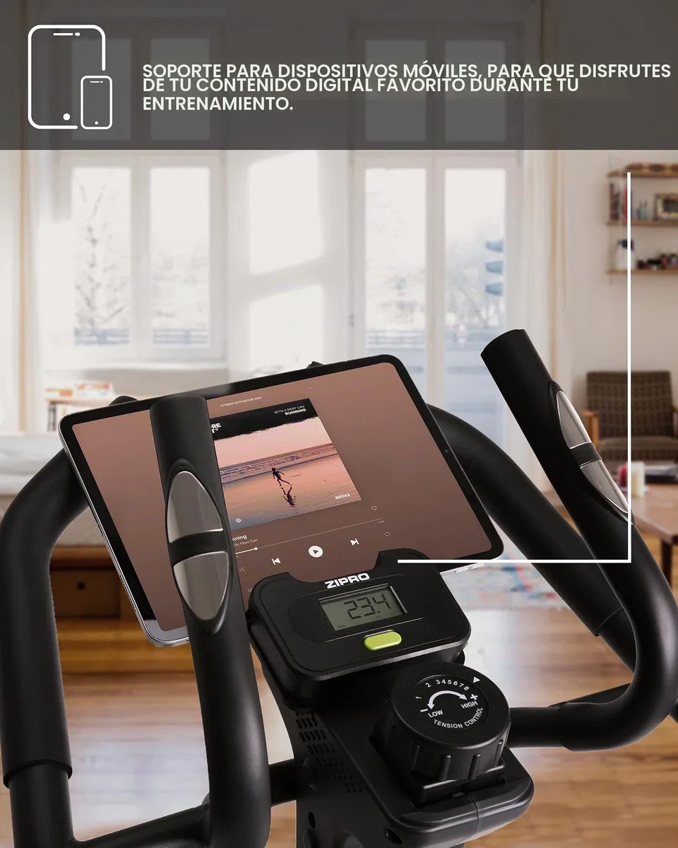 Zipro Elíptica Climber, Resistencia de hasta 120 kg, Ideal para el hogar, Equipo de Entrenamiento Cardiovascular, máquinas de Ejercicio, Entrenador doméstico, 8 Niveles de Resistencia