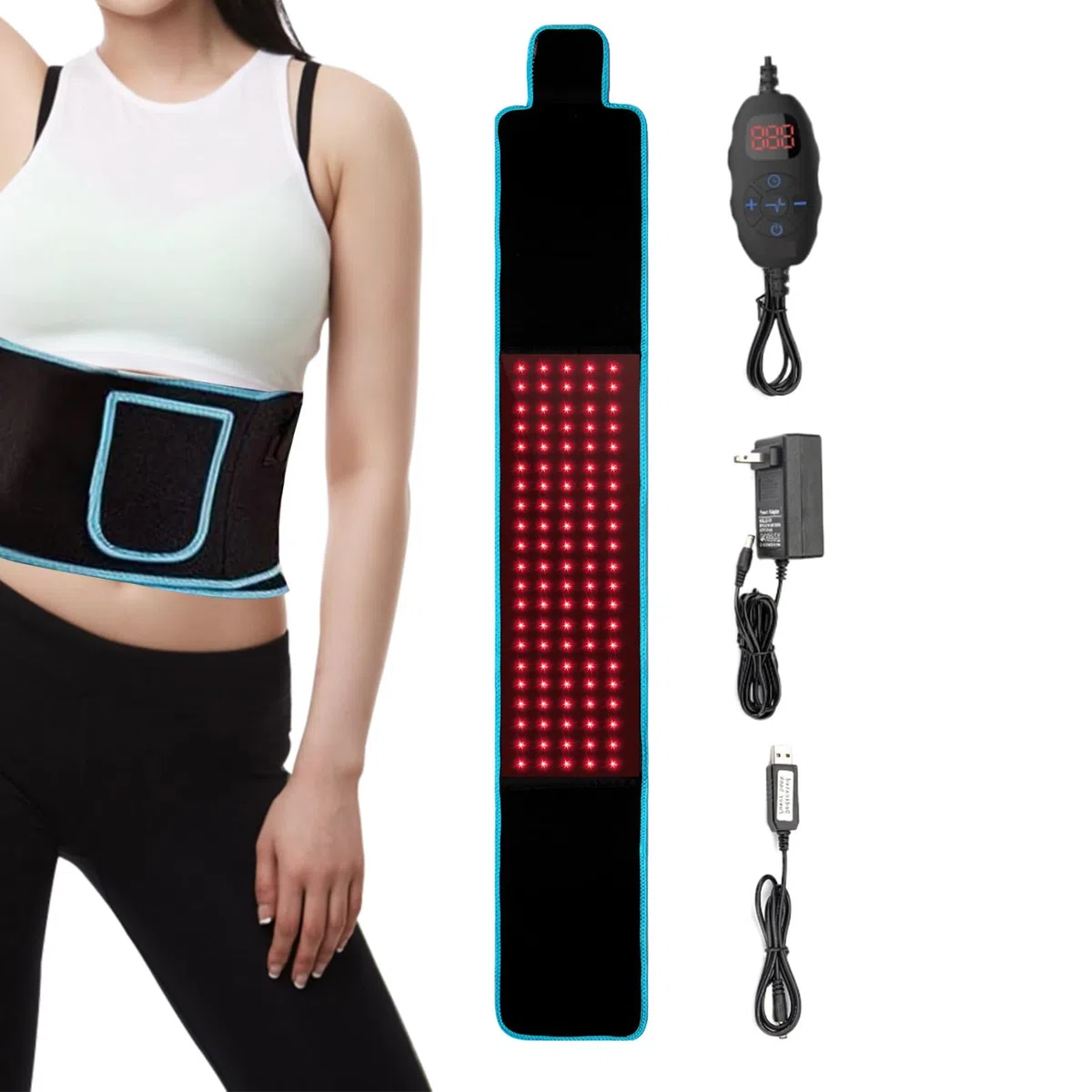 Cinturón Adelgazante, Banda Térmica Reductora - Banda Ajustable Reafirmante Cómoda para Músculos Abdominales, Espalda, Viaje, Casa, Hombre, Mujer