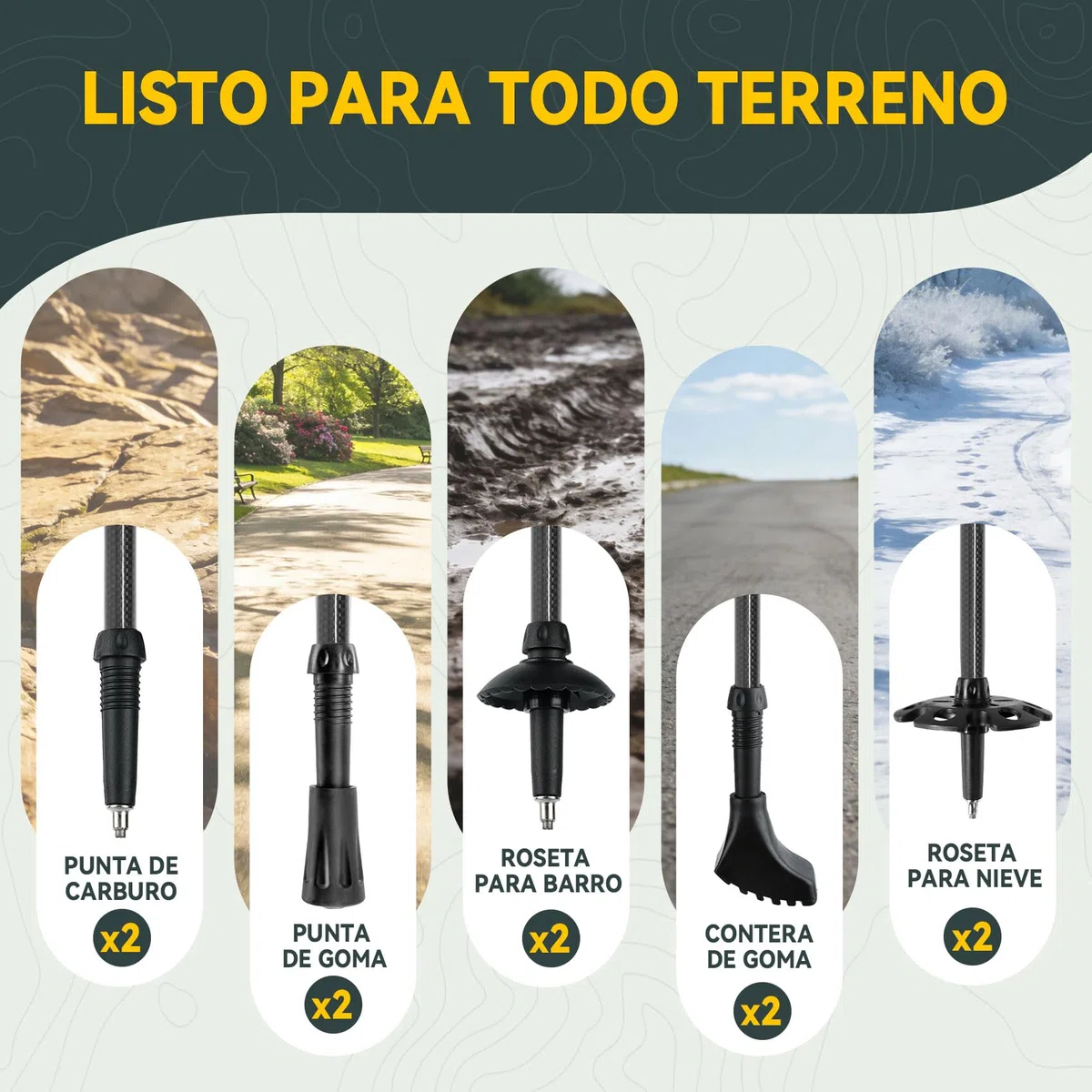 Clostnature Bastones de Senderismo Plegables - Bastones Trekking de Fibra de Carbono, Juego de 2, Ajustables 115-135 cm, Sistema de Bloqueo Rápido, Palos de Senderismo Ultraligeros y Resistentes