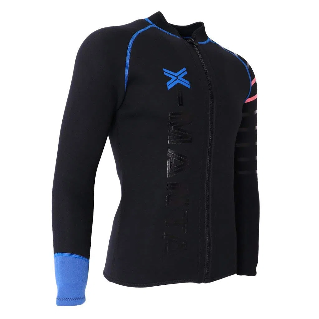 Chaqueta de neopreno para hombre, 3 mm para mantener el calor, para buceo, surf, natación, kayak, wakeboard, color negro, 3XL