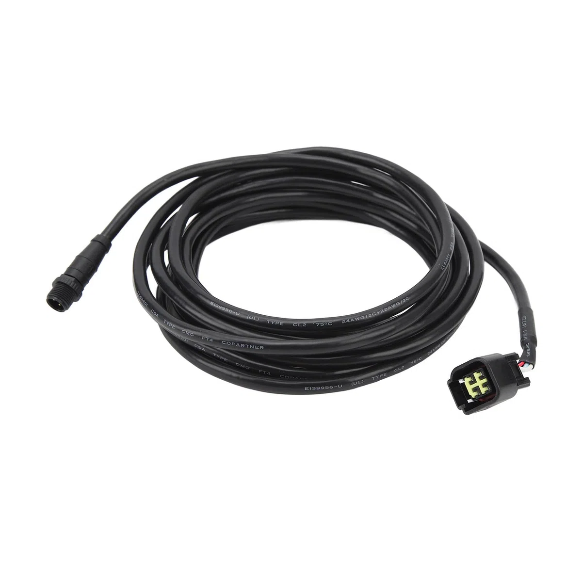 Cables NMEA 2000 de 4,5 m, cable troncal o de derivación NMEA 2000, cable impermeable IP67 de 5 pines con adaptador en T para interfaz de motor, negro, resistente al desgaste y de