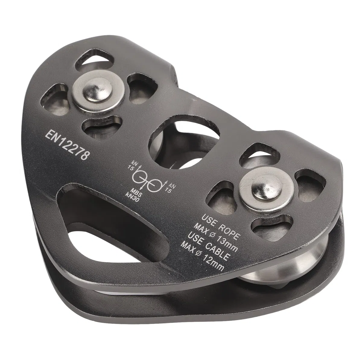 Polea de Tirolesa de Aluminio Resistente para Montañismo, Polea de Escalada de Doble Carro Liviana con Poco Desgaste para Escalada en Roca