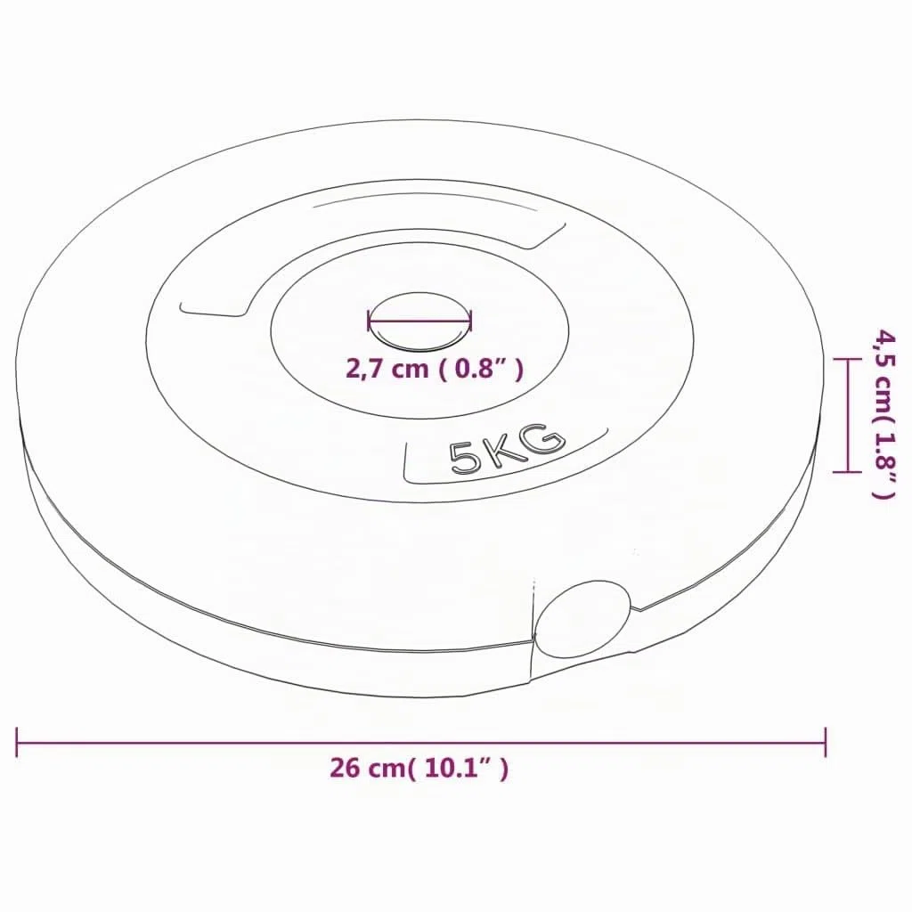 vidaXL Placas de Peso 4 unids Entrenamiento de Halterofilia Deporte Multi-Modelo