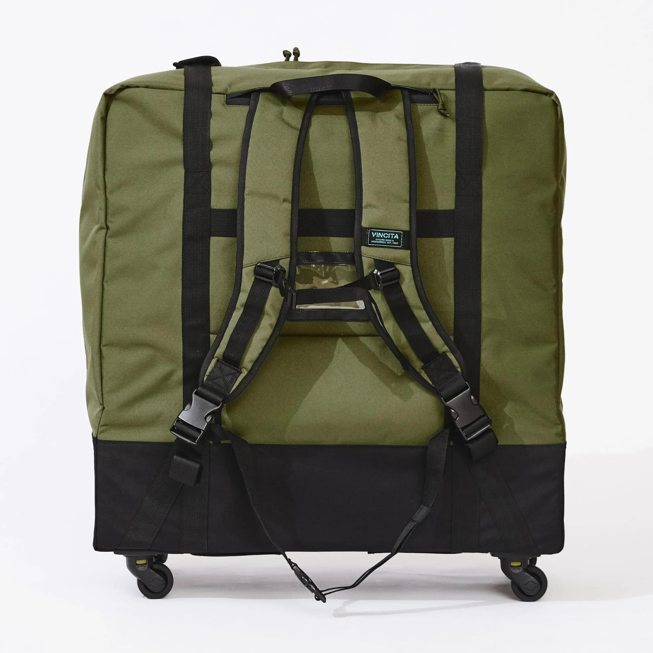 Vincita Sightseer 4.0 Bolsa de transporte suave para bicicleta plegable Brompton, con bolsa de ropa, cuatro ruedas desmontables y correa para el hombro, bolsa de bicicleta Brompton, solución ligera