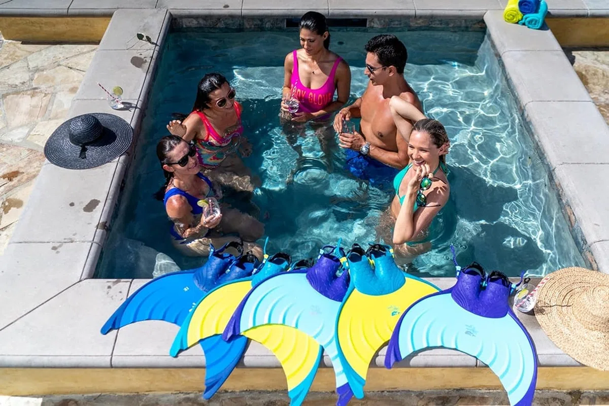 Mermaid Linden - Monaletas para Adultos - Diseñadas para Mujeres y Hombres - Ergonómico - Ajustable - Liberación rápida - Canales de Agua de Alta eficiencia Entrenamiento de Fitness