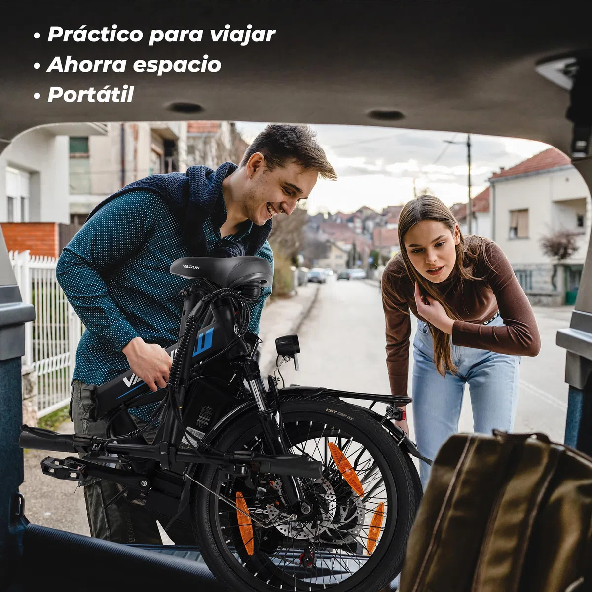 VARUN Bicicleta Electrica, 20'' Bicicleta Eléctrica Plegable, Bici Electrica para Adultos con Batería Extraíble de 48V 624Wh, Autonomía de 100Km, Pantalla LCD, Ebike para Hombre y Mujer