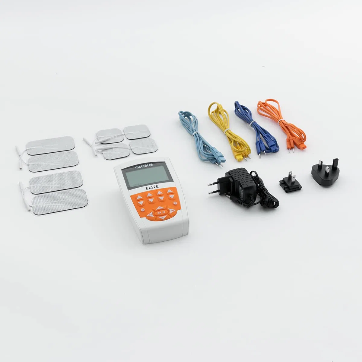 Globus | Elite, Elettrostimulador de 4 canales, 98 programas para cualquier necesidad de tratamiento, fitness, forma física, belleza, salud y bienestar