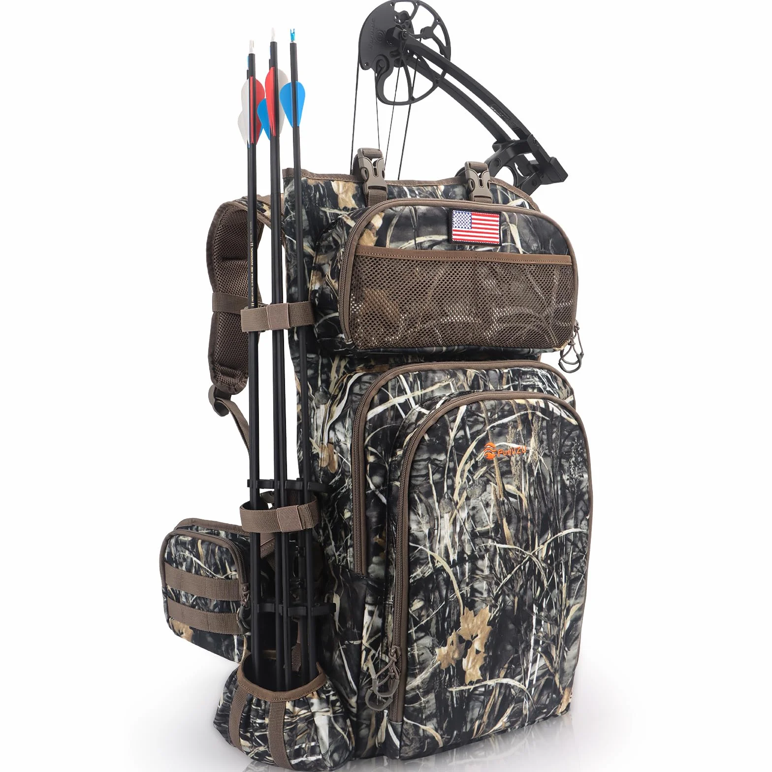 Mochila de caza para hombre, bolsa de caza con soporte para arco, mochila de caza de arco compuesto y bolsas de lona