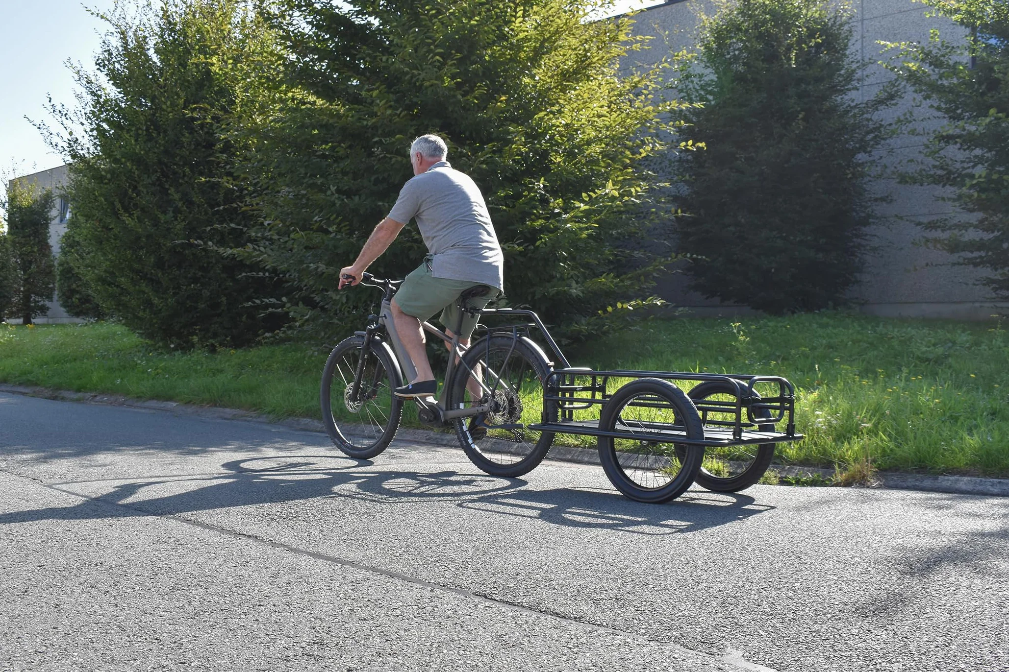 Remolque plegable para bicicleta enganche en tija de sillín