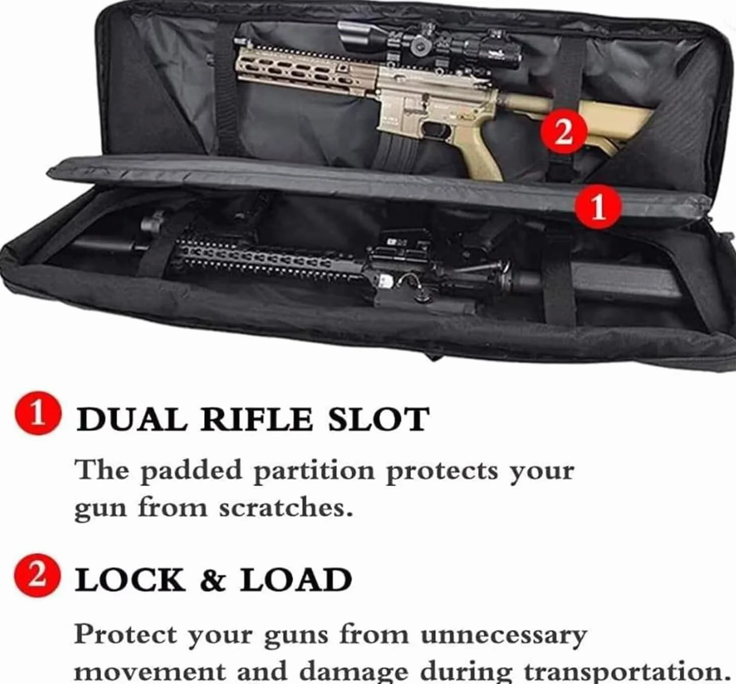 Genérico Caza Táctica Rifle Gun Case Airsoft Gun Bag al Aire Libre Militar de Tiro de Francotirador Pistola de Transporte Mochila de Protección