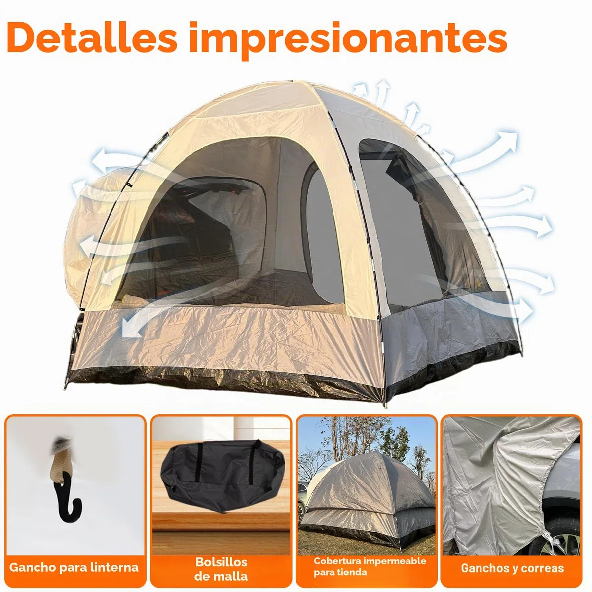 Tienda de campaña trasera para coche, aplicable a toldos de autobús, toldo con refuerzo, VW T5, VW T4, VW T6, toldo caravana T5 T6, accesorios de camping