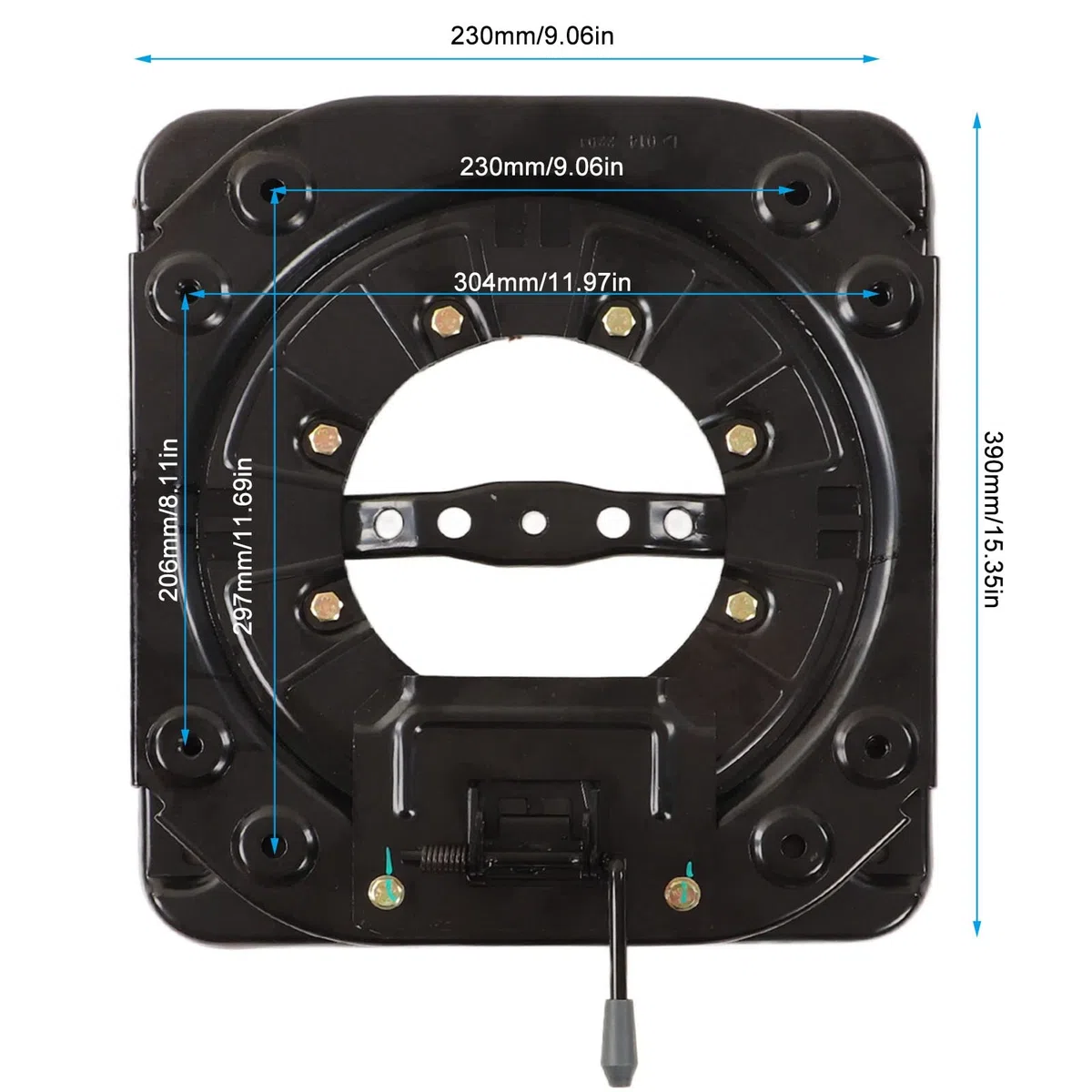 Base Giratorio De Asiento 360 Grados Para RV Bote Autobús Soporte Giratorio De Acero Resistente Hasta 130 kg Rotación Suave Y Bloqueo Seguro