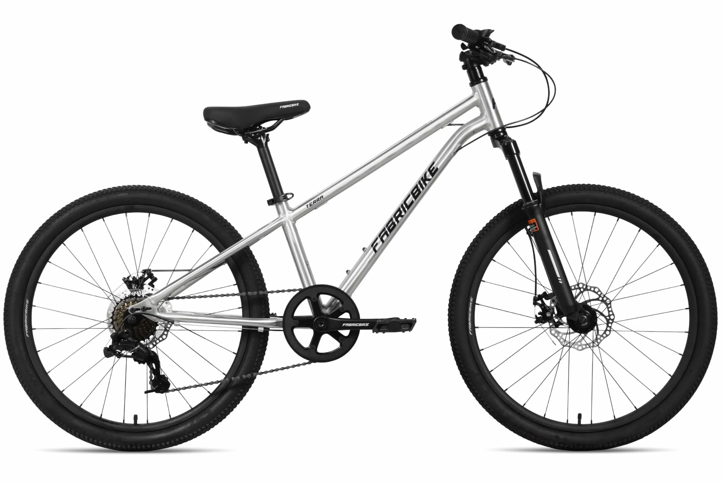 FabricBike Terra - Bicicleta de montaña de Aluminio 24 Pulgadas para niños de 8, 9, 10 y 11 años, Bicicleta MTB, Freno de Disco, Cambio de 7 velocidades, Suspensión Delantera.