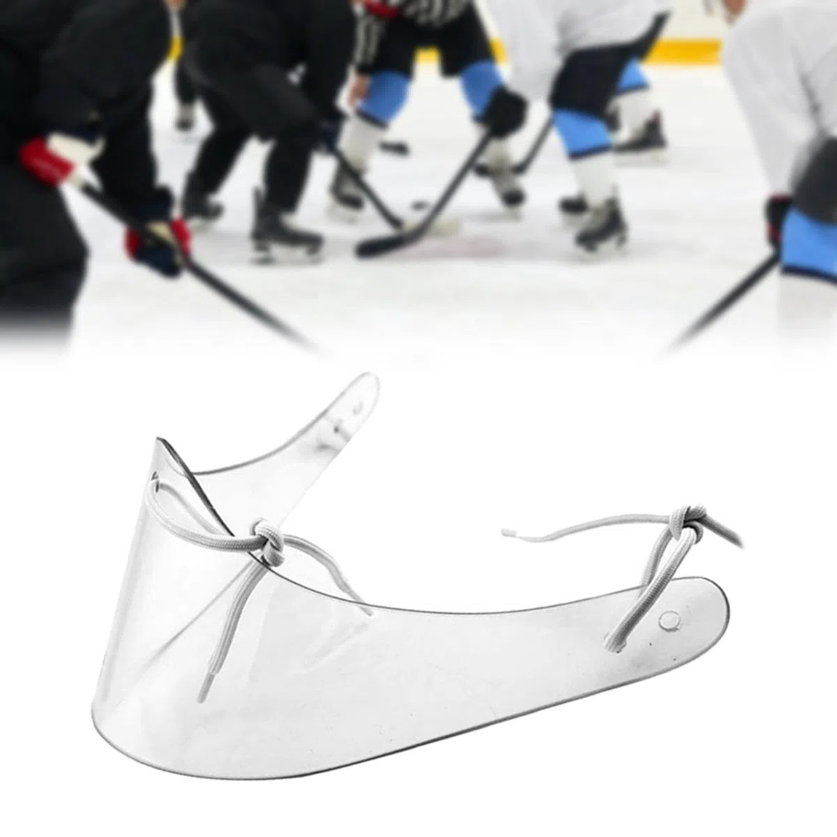 Generic Casco de portero de hockey sobre hielo unisex para adultos con equipo de protección para el cuello