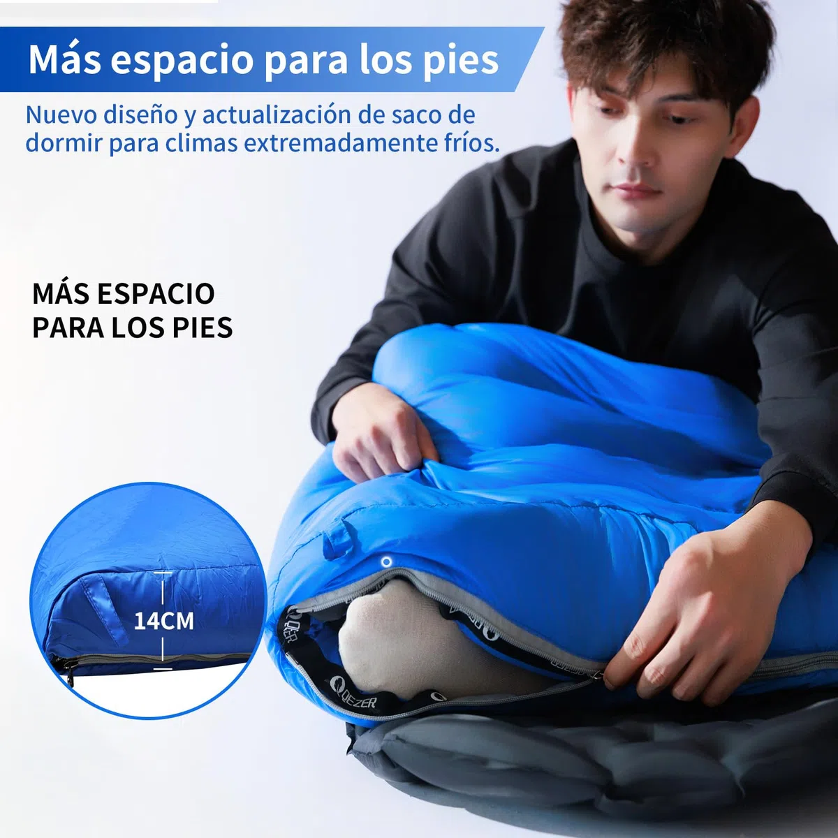 Saco de Dormir Plumón 220 cm x 80 cm 10 ℃ / 0 ℃ / -10 ℃ /-20℃ Saco de Dormir 4 Estaciones Ultraligero Adultos y Niños,Sleeping Bag para Camping y Senderismo