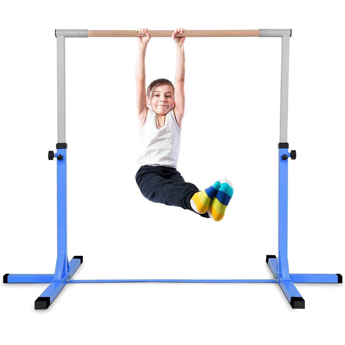 COSTWAY Barra Horizontal de Gimnasia para Niños Barra para Entrenamiento Altura Ajustable Carga hasta100kg