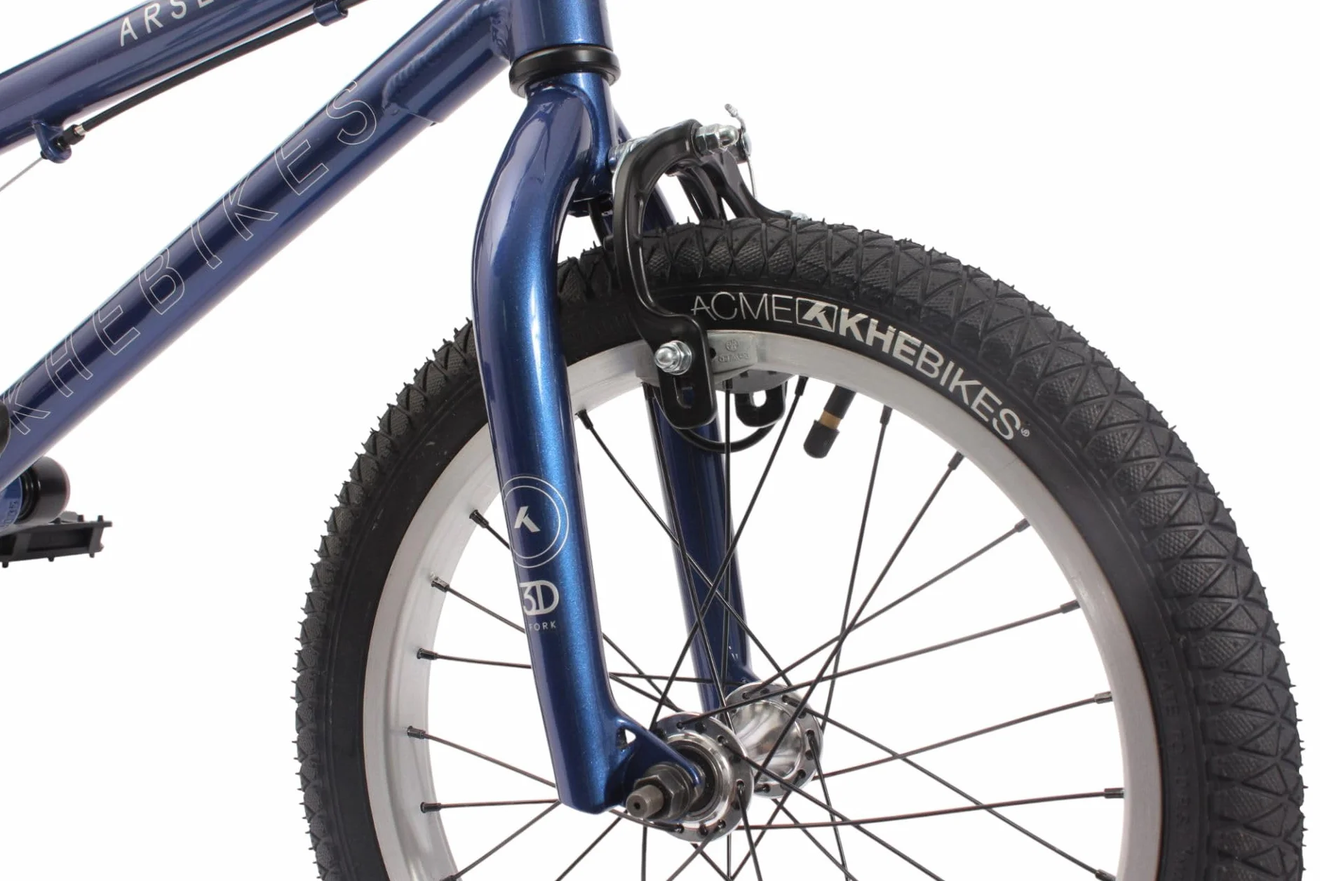 KHE Arsenic LL Bicicleta BMX 2025 de 16 pulgadas, peso ligero, 7,9 kg, marco de aluminio, manillar de aluminio, freno U y sidepull, neumáticos de dos tonos, para niños a partir de 110 cm – Freestyle
