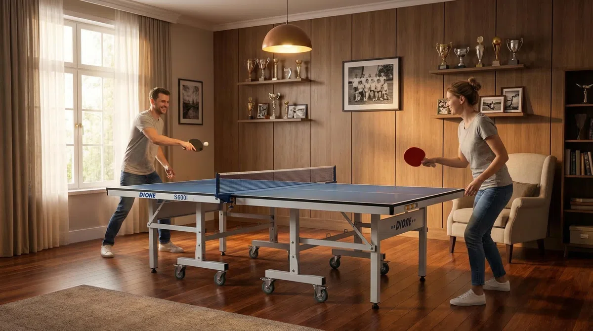 Dione School Sport 600 - Mesa de ping pong (95 kg), color azul