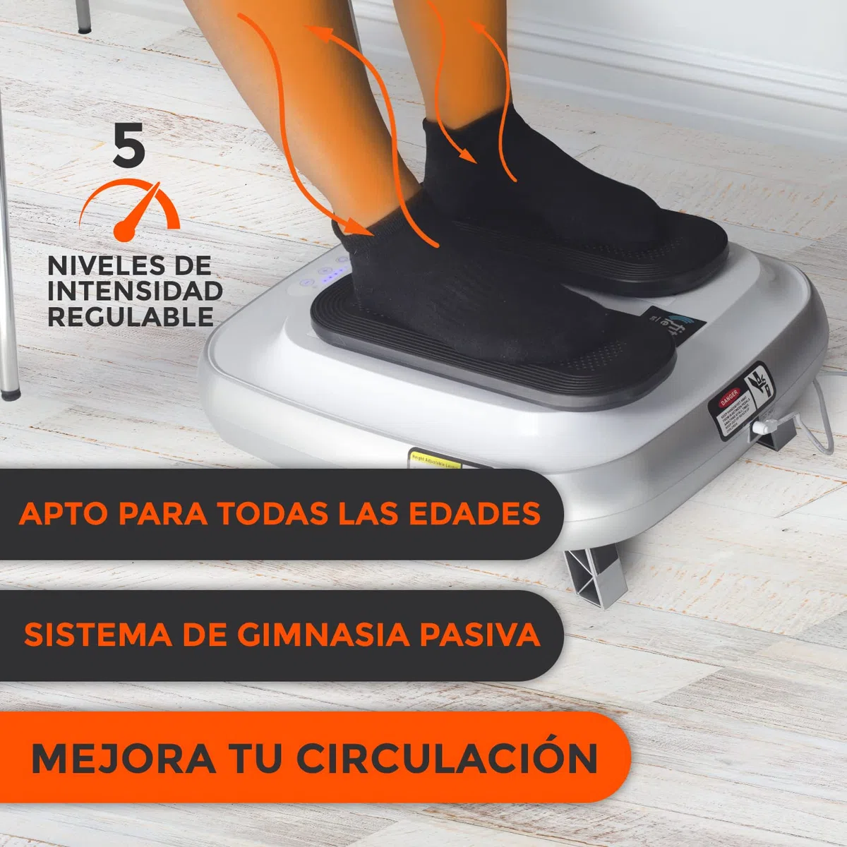 Ejercitador de Piernas | Fitlegs | 5 Niveles de Velocidad | Alivia el Dolor de Piernas | Para Personas con Movilidad Reducida | Con Mando Incluido | Mejora la Circulación | Salud…