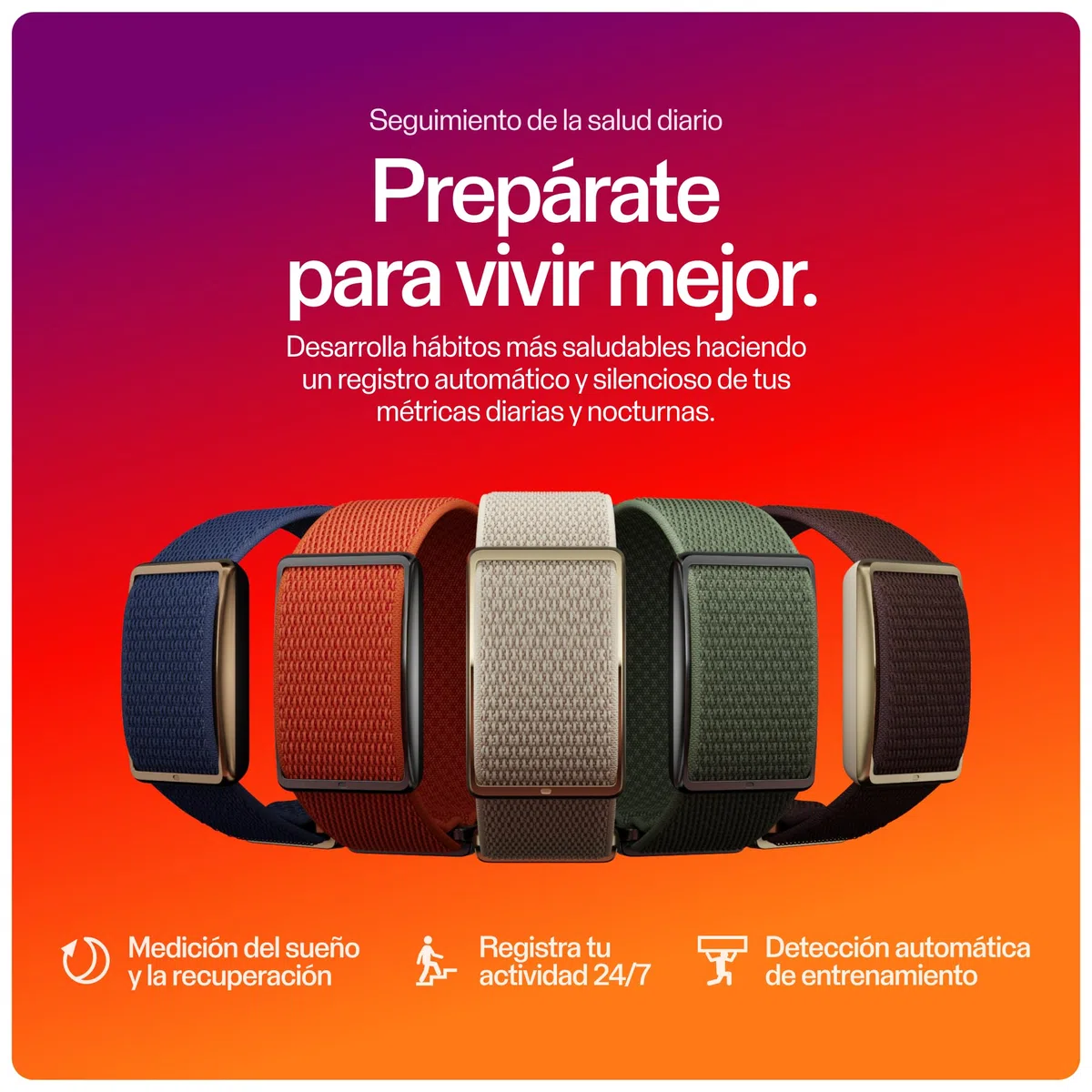 Polar Loop: Wearable de Actividad sin Pantalla con Registro 24/7 de Actividad, sueño y FC, detección automática de Entrenamiento, sin suscripción, 8 días de autonomía.