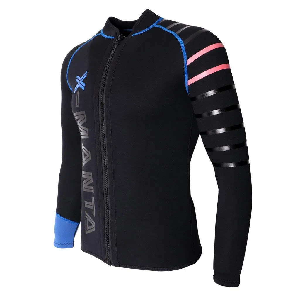 Chaqueta de neopreno para hombre, 3 mm para mantener el calor, para buceo, surf, natación, kayak, wakeboard, color negro, 3XL