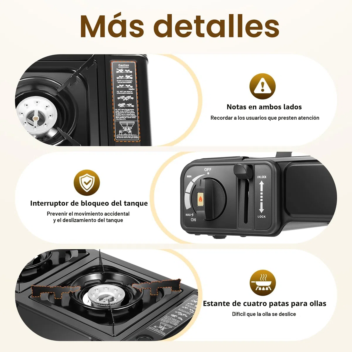 Cocina de Gas Portátil 2 en 1, LENDISIY Hornillo Camping Gas con 2 Quemadores y Placa de Parrilla, Hornillo de Gás Portátil, Barbacoa Portátil para Camping, Exterior, Interior y Jardín, Set con Maleta