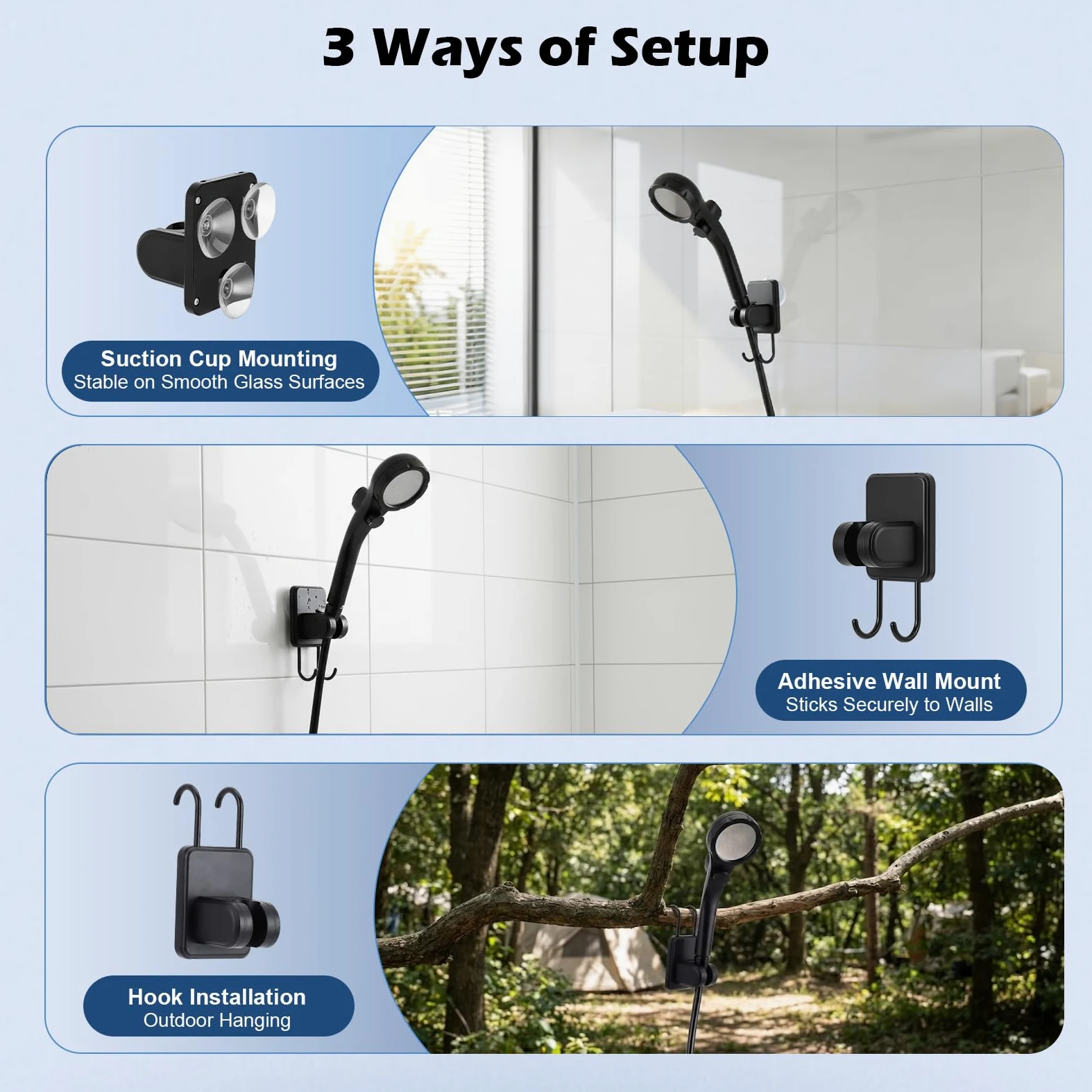Ducha Portatil Agua Caliente, 6000 mAh Ducha Portatil Camping con Varilla Calefactora, Pantalla Digital Inteligente, Ducha Electrica para Acampar, Hacer Caminatas, Duchas para Perros