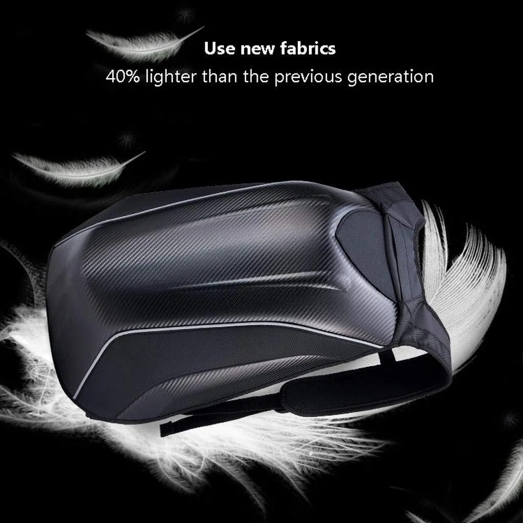 Mochila Multifuncional para Moto Mochila Rígida Equipaje Mochila De La Motocicleta De La Fibra De Carbono, Bolso De Ciclo, Bolso Duro Impermeable De La Locomotora (38x37x56cm)