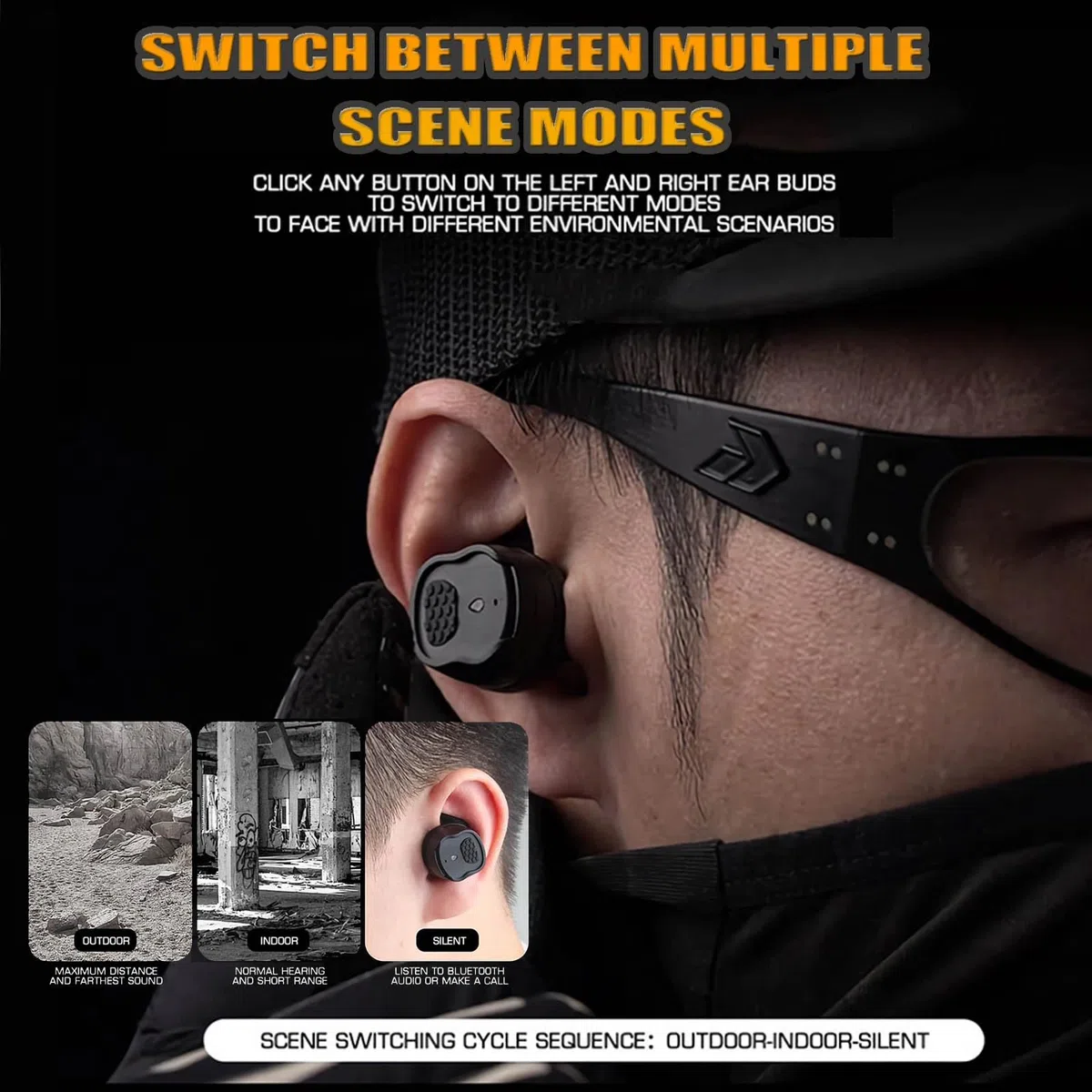 Auriculares Electrónicos para Tiro: Protección Auditiva NRR 26dB 5.3 con Cancelación de Ruido y Amplificación de Sonido. Estuche Recargable para Caza y Tiro Deportivo