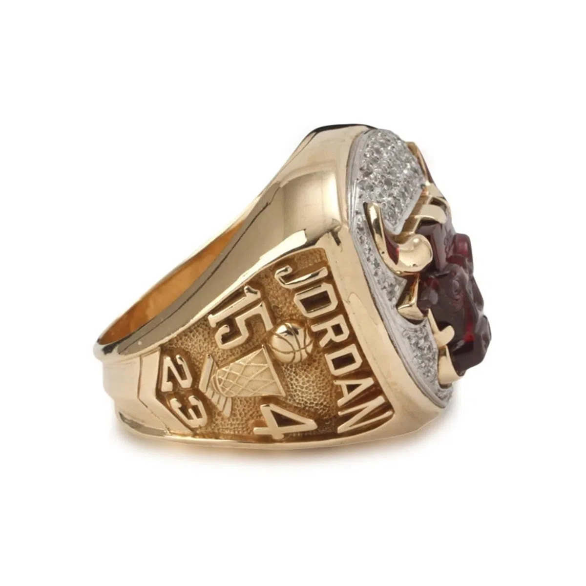 Jordan Championship Ring - Edición de coleccionista Regalo de recuerdos de fanáticos de Chicago hecho a mano for hombres y niños(8#)