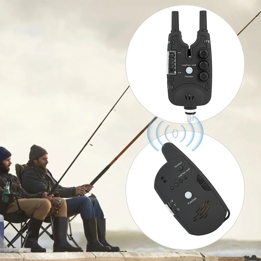 CHICIRIS Mordedura de pescado alarma electrónica de pesca Alerta LED -mordida con señal sensible ABS Material para barra de pescado accesorio
