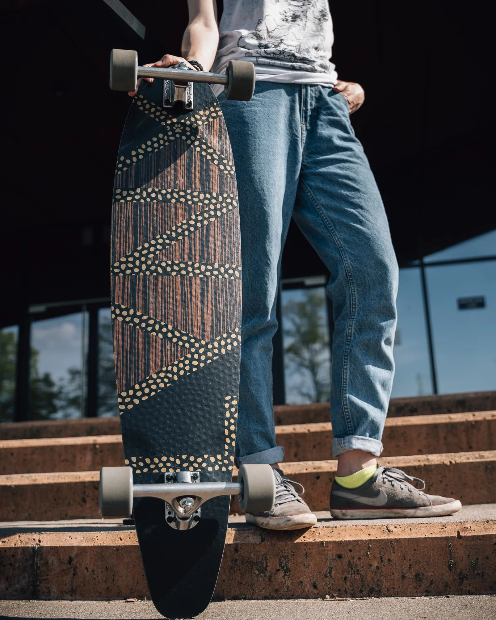 SWITCH Lynx Pintail Longboard Switch 97 cm: ideal para cruising, ABEC-9, fibra de vidrio, Flex Paris V2 150 mm, para jóvenes y adultos, cruiser, fabricado en Europa, ligero