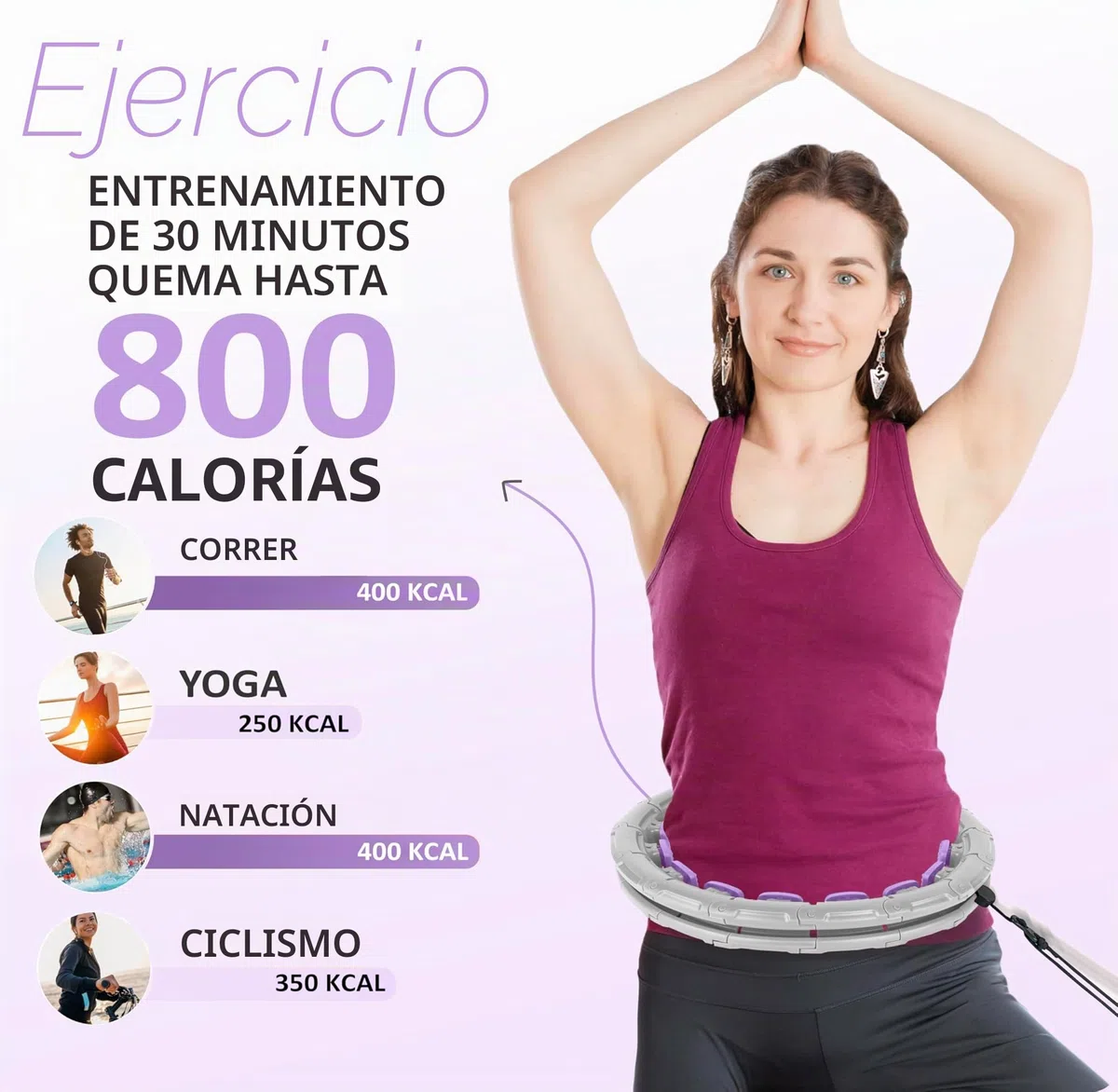 Hula Hoop Niña para Fitness: Diseño Único, Fácil y Ajustable. ¡Diversión Garantizada! Hula Hoop para Adultos Disponible: Ejercicio Divertido y Saludable para Todas Las Edades.