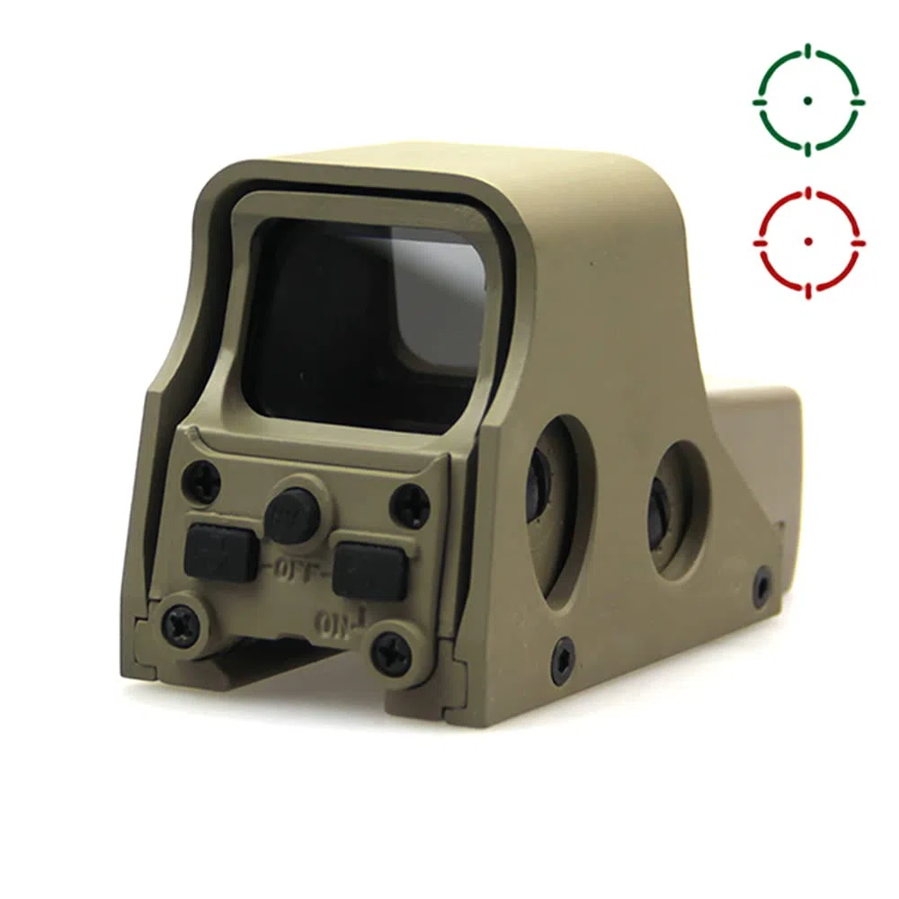 Red Dot 551 Airsoft, Paintball, mira holográfica Visor Mejora apuntar Tan. Solo para Uso Deportivo