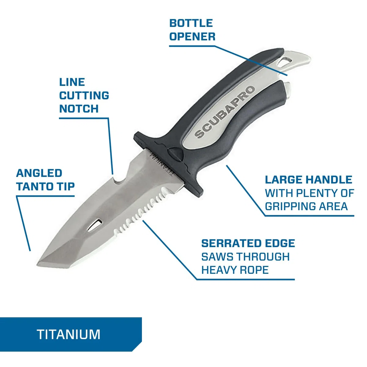 Scubapro - Cuchillo de buceo Mako Titan