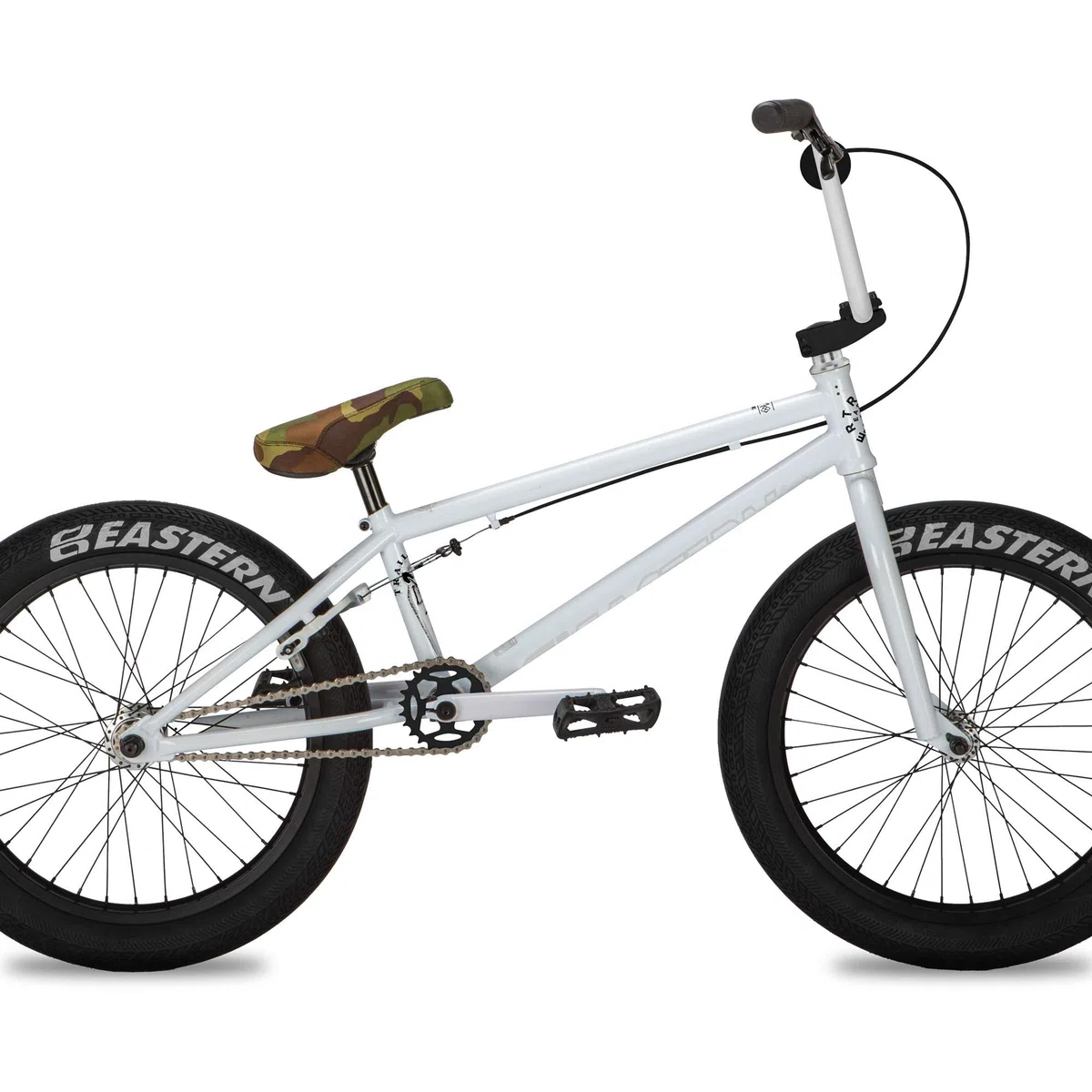 Eastern Traildigger - Bicicleta BMX Pro de 20 pulgadas, marco cromado ligero, llantas de doble pared, asiento giratorio, bielas cromadas, ideal para montar en la calle y el parque