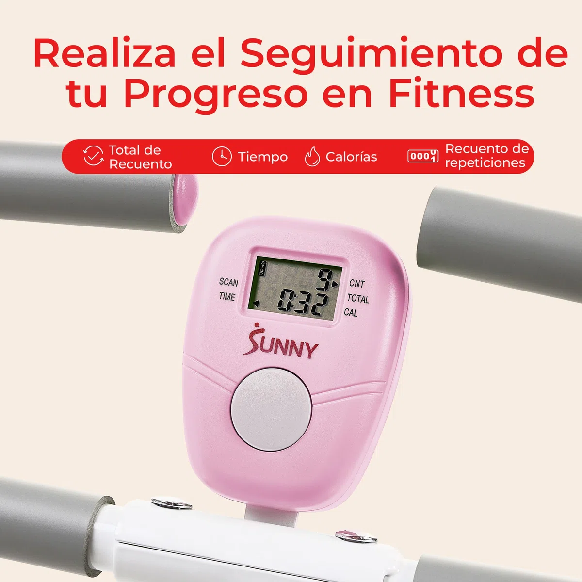 Sunny Health & Fitness Row-N-Ride Squat Trainer, Máquina de Sentadillas Plegable con Resistencia Ajustable, Equipo de Entrenamiento para Brazos, Glúteos y Piernas en Casa