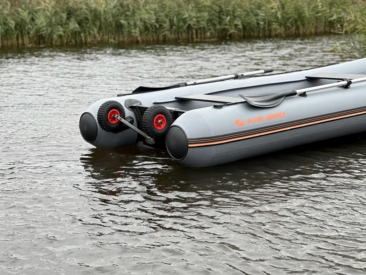 Ruedas de lanzamiento para lancha de barco, ruedas plegables para motor fueraborda para bote inflable de acero inoxidable (forma de luz I 200)