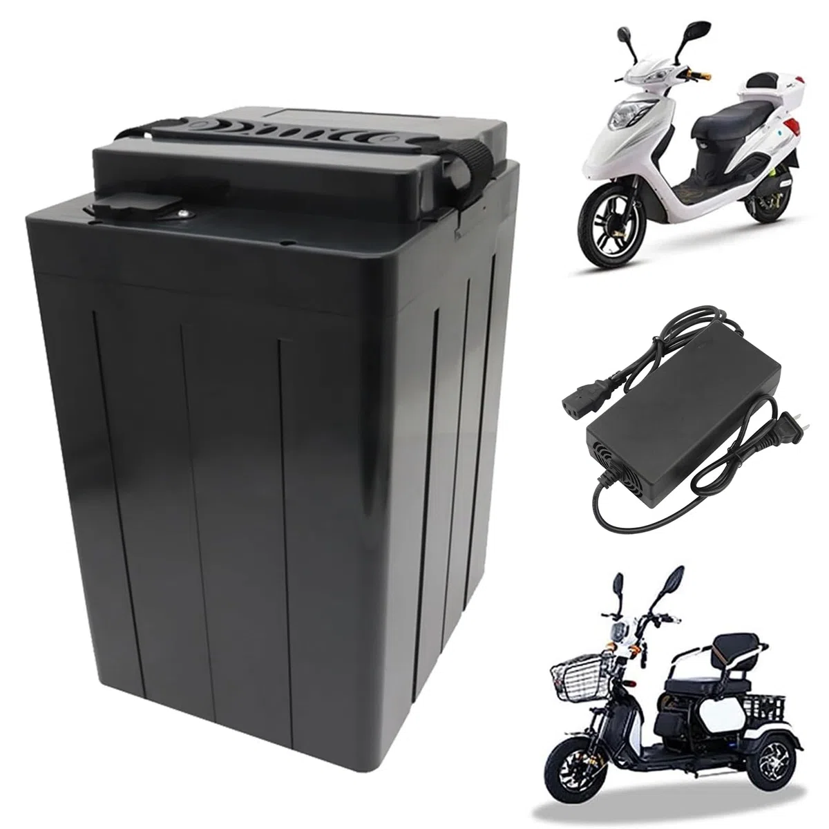 Baterías para Motocicletas eléctricas de 48 V, 60 V y 72 V, batería de Litio de 20 Ah, 25 Ah y 30 Ah, batería para Patinete eléctrico con asa portátil para Triciclo eléctrico.