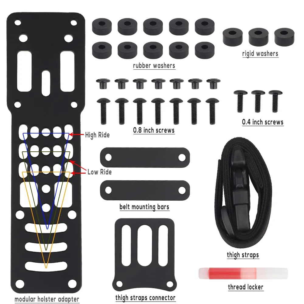 Adaptador de Funda de Pistola Modular de Metal, Plataforma QLS Compatible, Adaptador de código G de Placa de extensión Colgante de Pierna caída de Funda táctica
