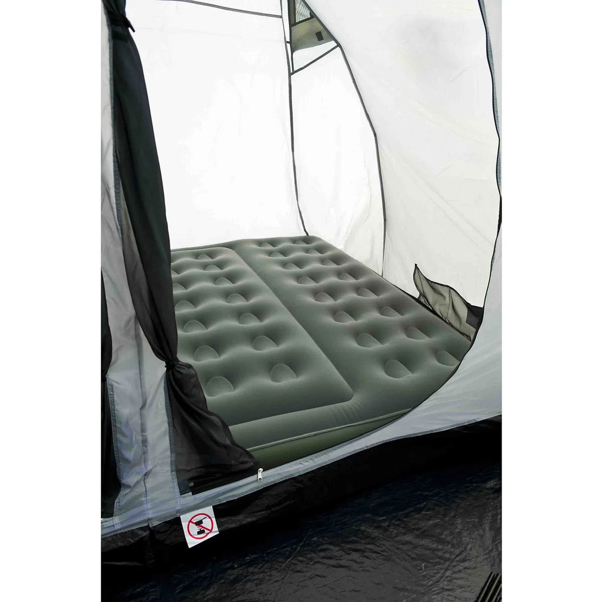 Coleman 4-Personen Zelt Coastline Deluxe Tienda de campaña de túnes de 4 plazas para Camping o Festivales, Acampada, Familiar, Impermeable hasta 3000 mm de Columna de Agua, Verde, 4 Personas